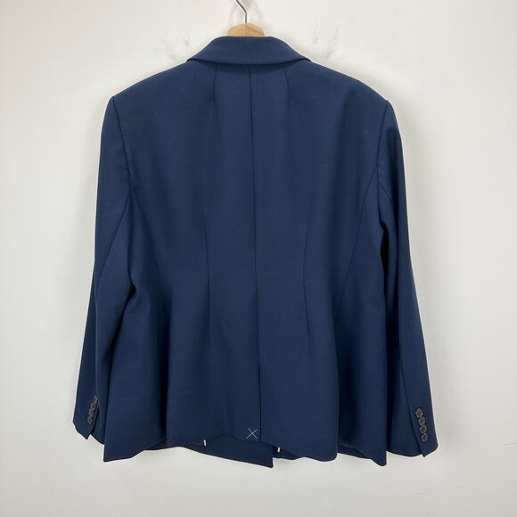 J.Crew Double Breasted Blazer Jacket Four Season Stretch Womens Navy US 20 NWT - Picture 11 of 16